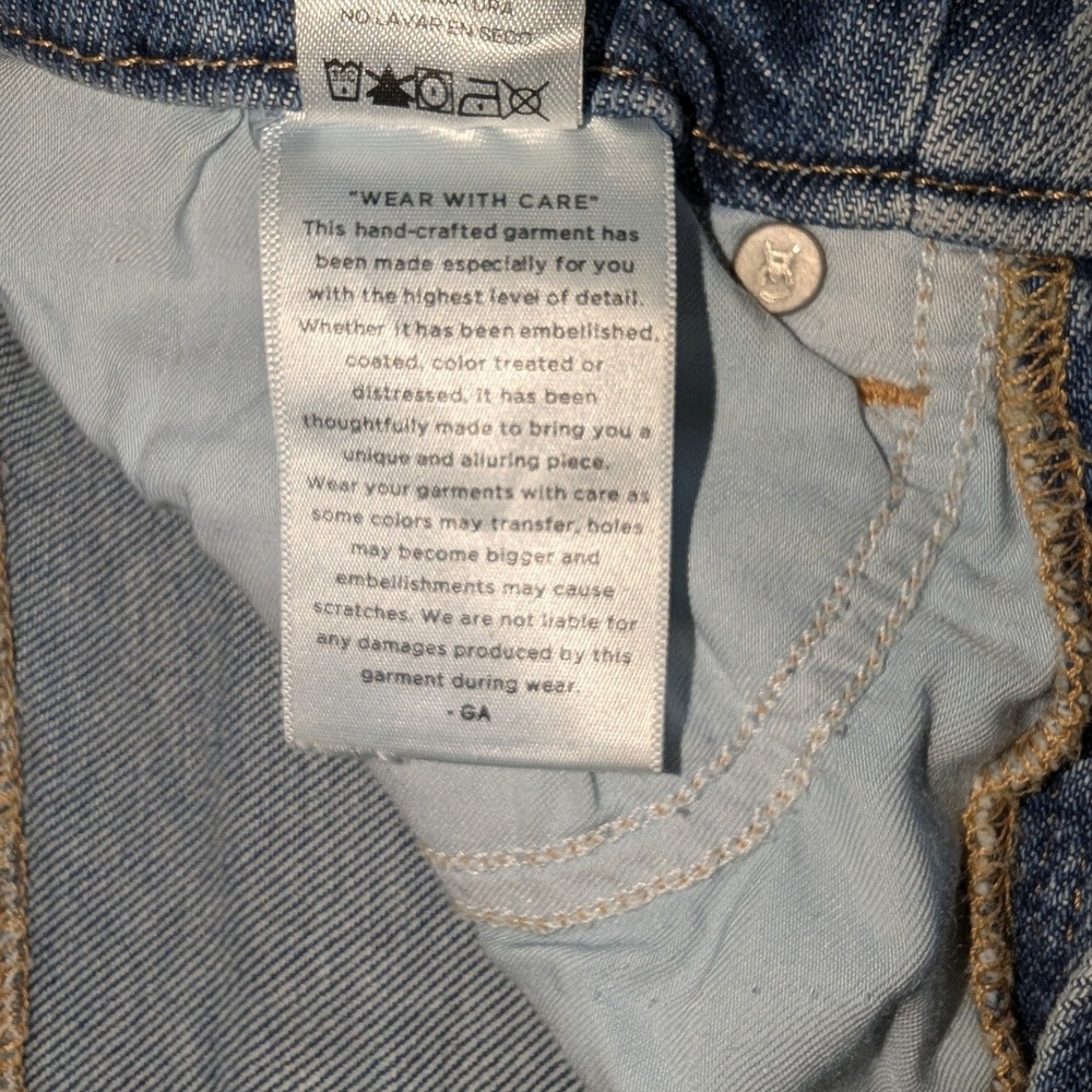 Good American Good Waist Palazzo High Rise Wide Leg Jeans Blue Size 6/28 - Picture 10 of 10